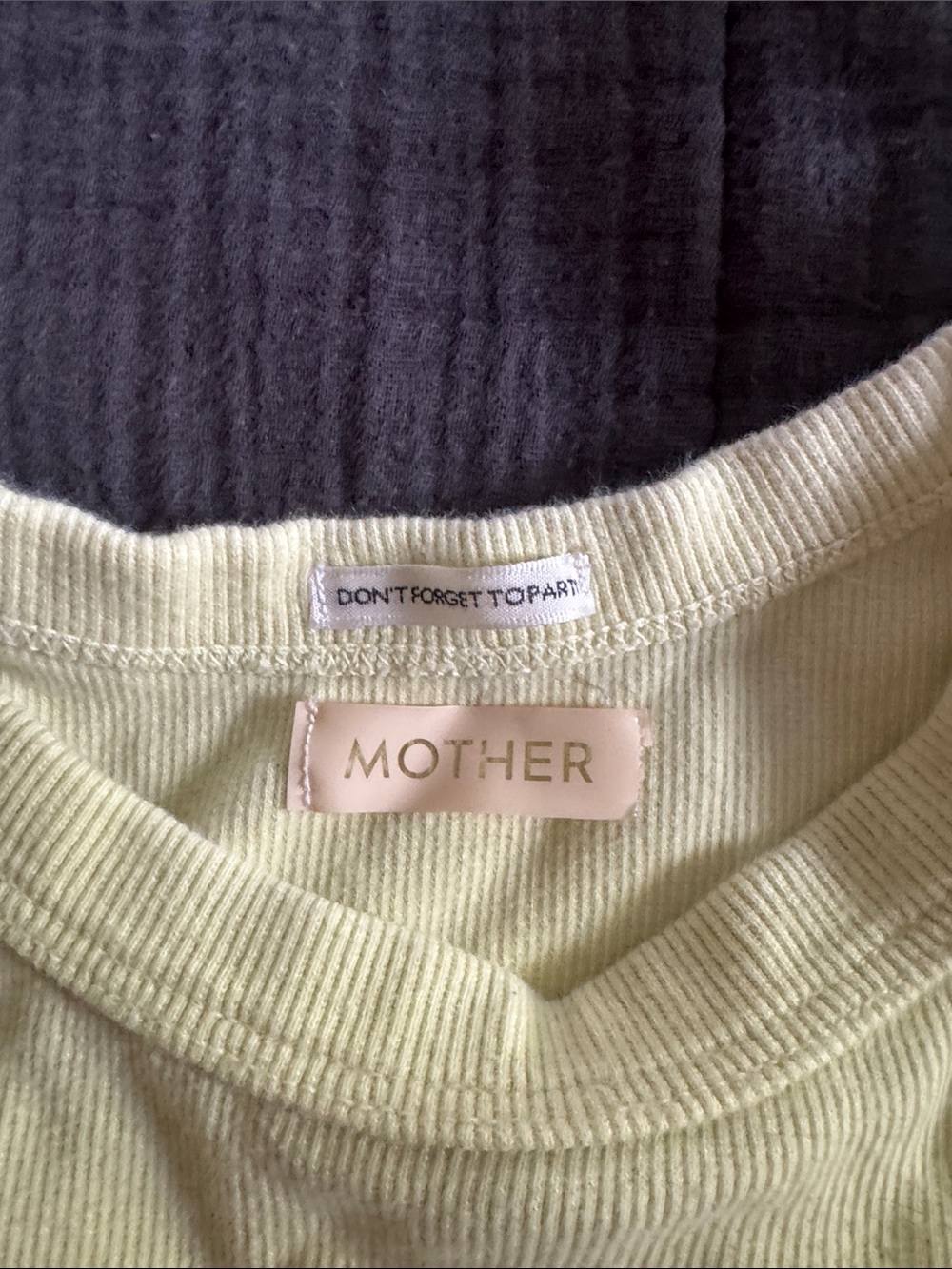 MOTHER Neon Yellow Ribbed Tank Top - Picture 3 of 3